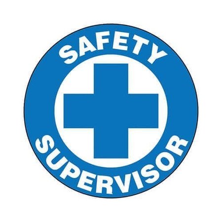 ACCUFORM Hard Hat Sticker, 214 in Length, 214 in Width, SAFETY SUPERVISOR Legend, Adhesive Vinyl LHTL155
